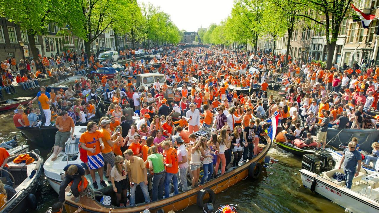 Kings day in amsterdam