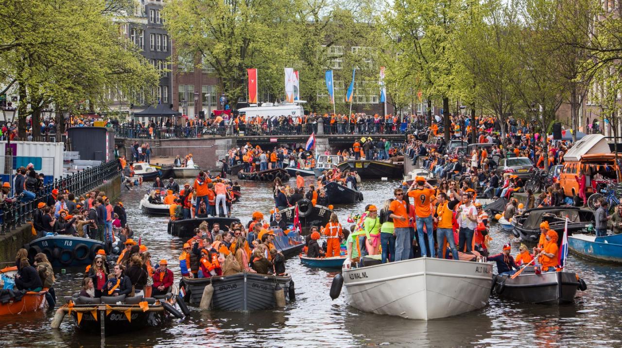 Kings day in amsterdam